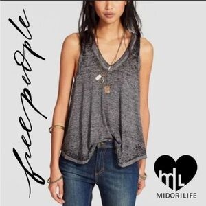 Free People Heather Gray Women's Tank Top